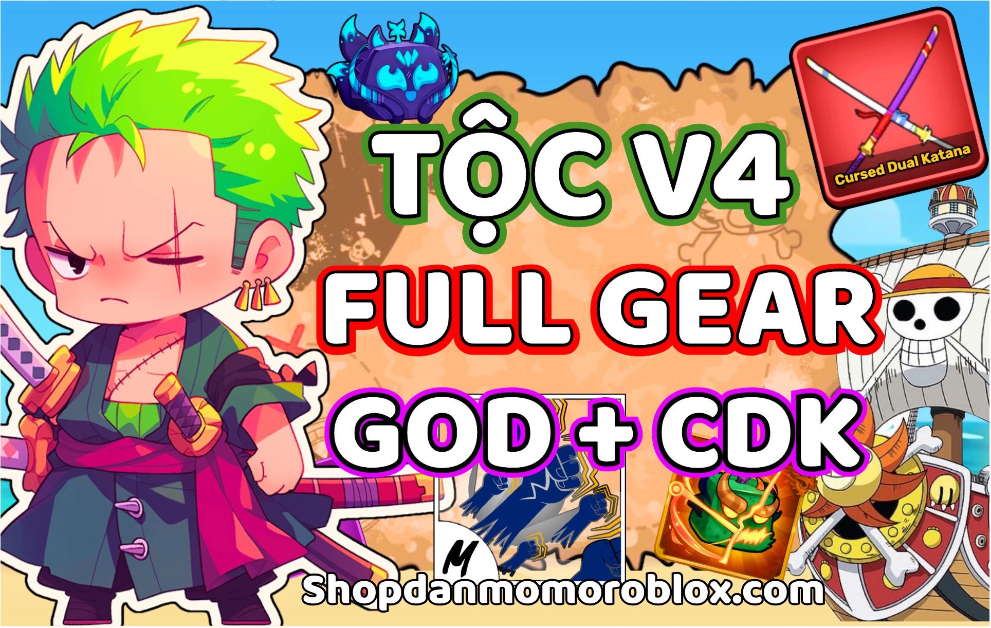 Acc Blox Fruit Full Gear V4 100% CDK-GOD NHIỀU ĐỒ XỊN